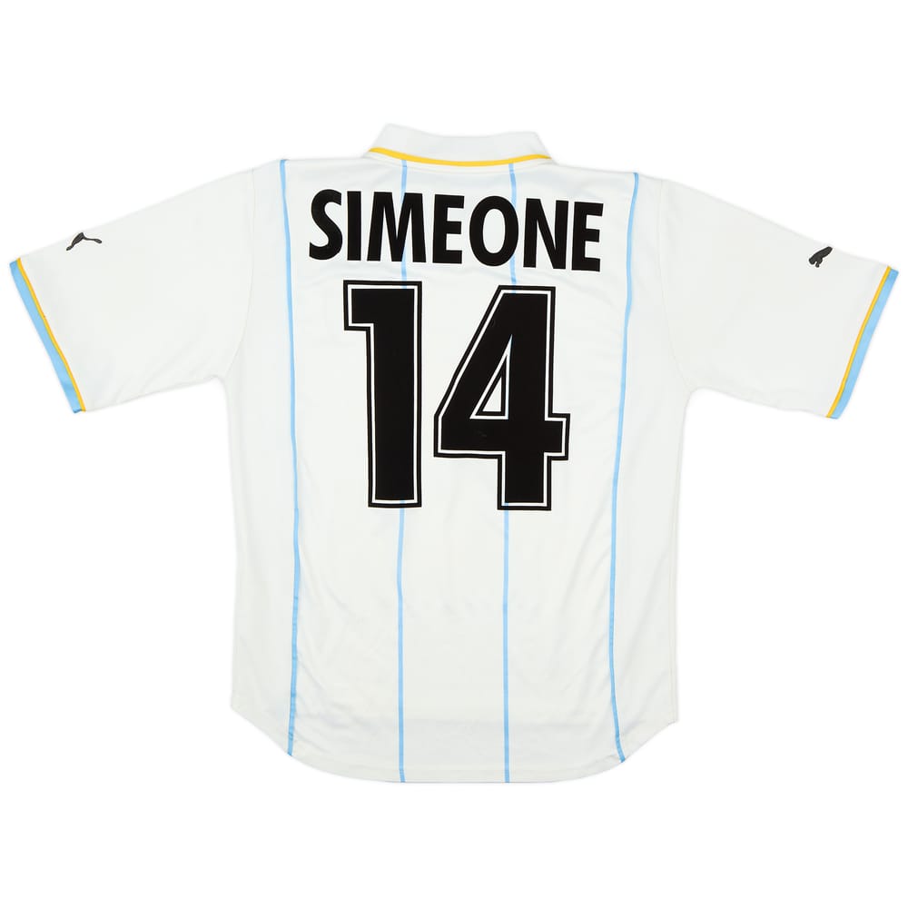 2001-02 Lazio European Home Shirt Simeone #14 - 5/10 - (M)