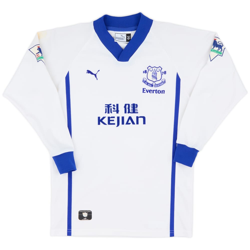 2002-03 Everton Away L/S Shirt - 8/10 - (XS.Boys)