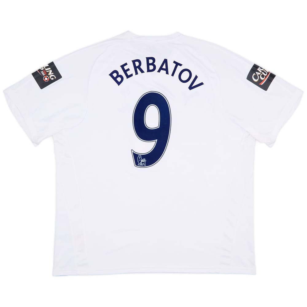 2007-08 Tottenham 'Carling Cup 2008 Winners' Home Shirt Berbatov #9 (XXL)