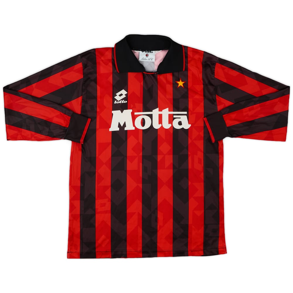 1993-94 AC Milan Home L/S Shirt - 6/10 - (M)