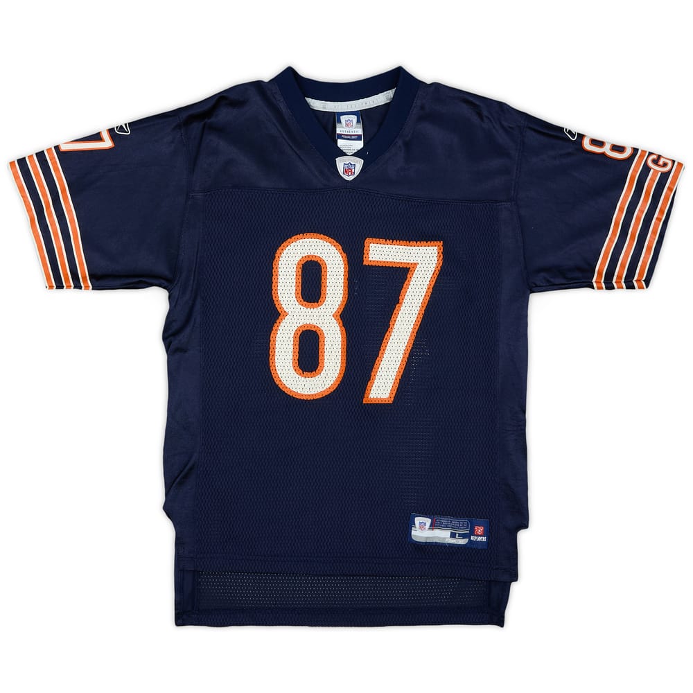 2007 Chicago Bears Muhammad #87 Reebok On Field Home Jersey - 8/10 - (L.Boys)