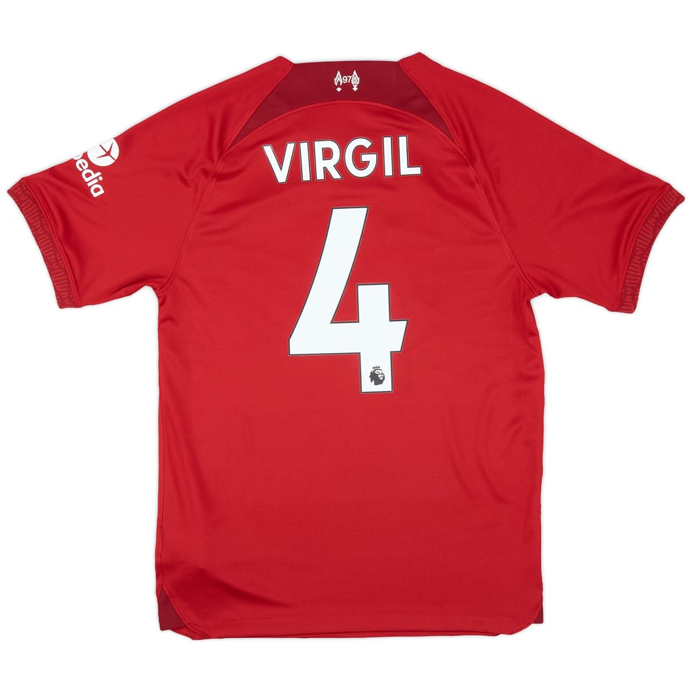 2022-23 Liverpool Home Shirt Virgil #4 - 9/10 - (S)