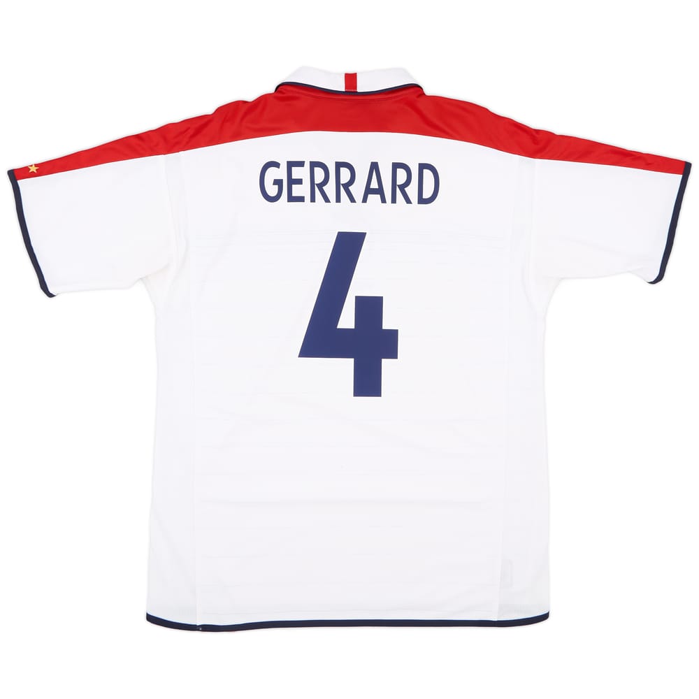 2003-05 England Home Shirt Gerrard #4 - 6/10 - (XL)