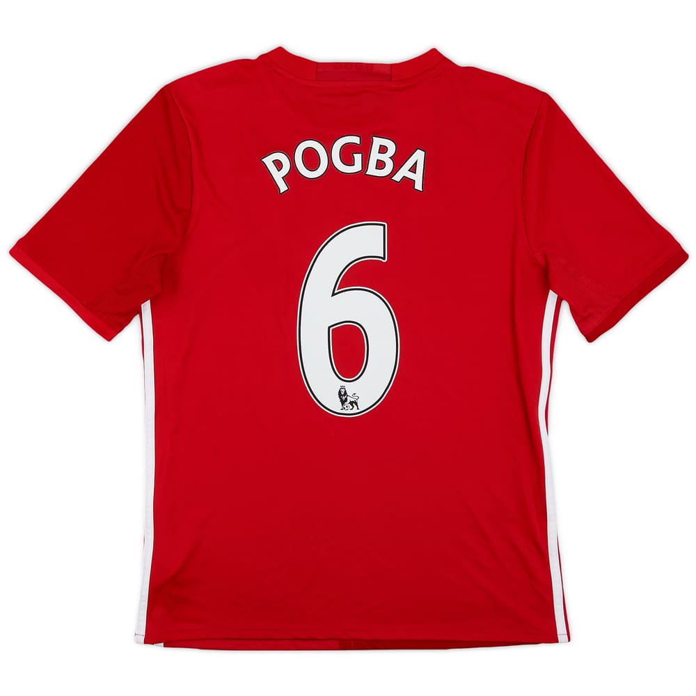 2016-17 Manchester United Home Shirt Pogba #6 - 8/10 - (XL.Boys)