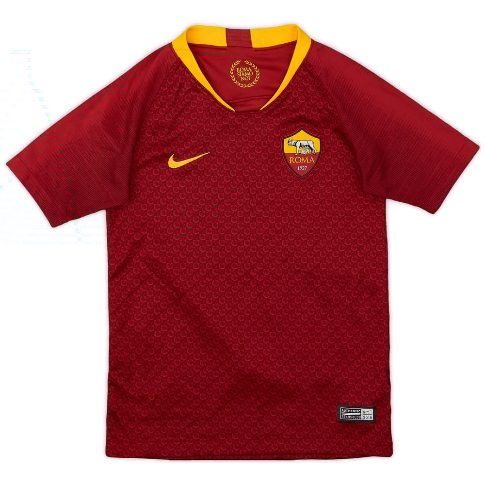 2018-19 Roma Home Shirt - 10/10 - (S.Boys)