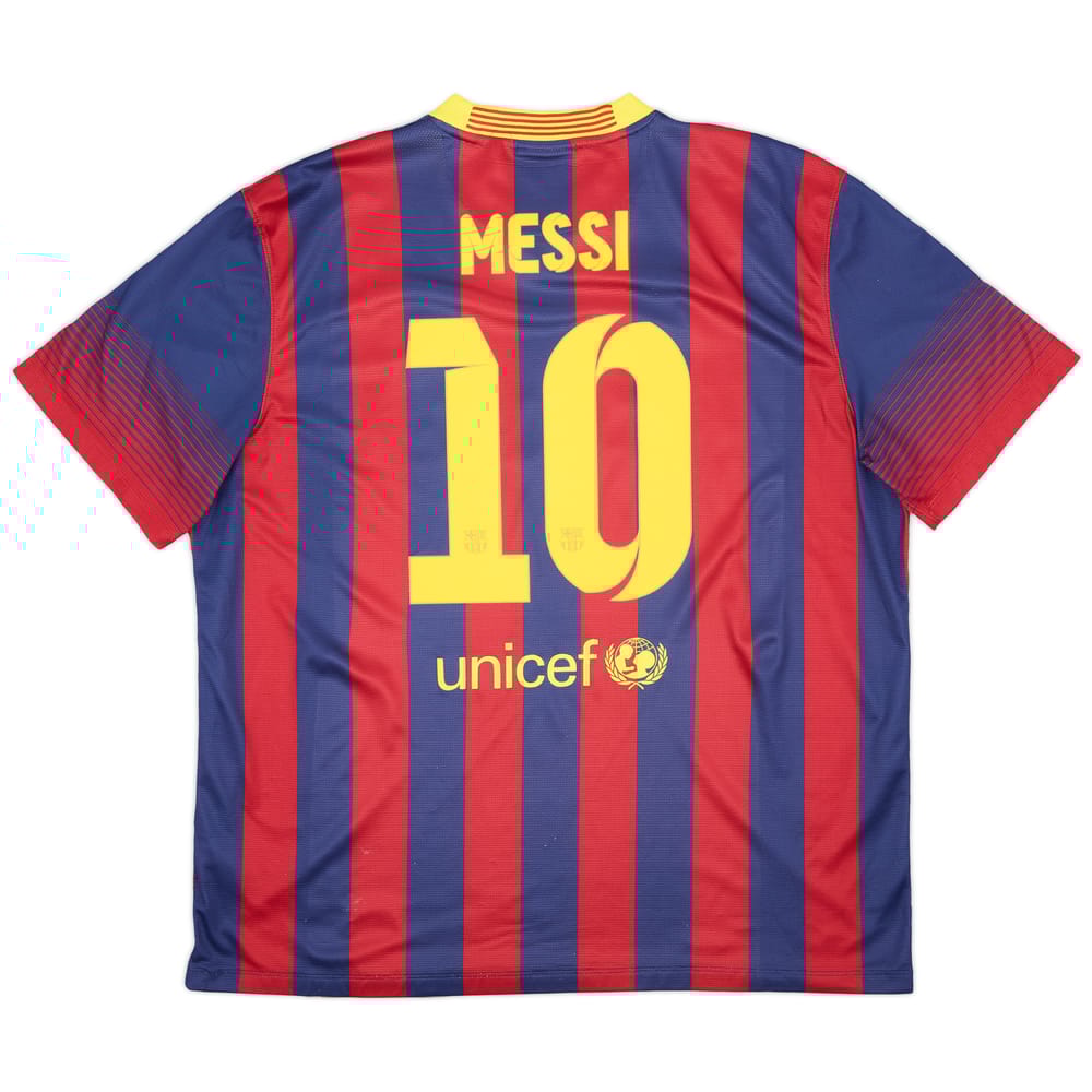 2013-14 Barcelona Home Shirt Messi #10 - 6/10 - (XXL)
