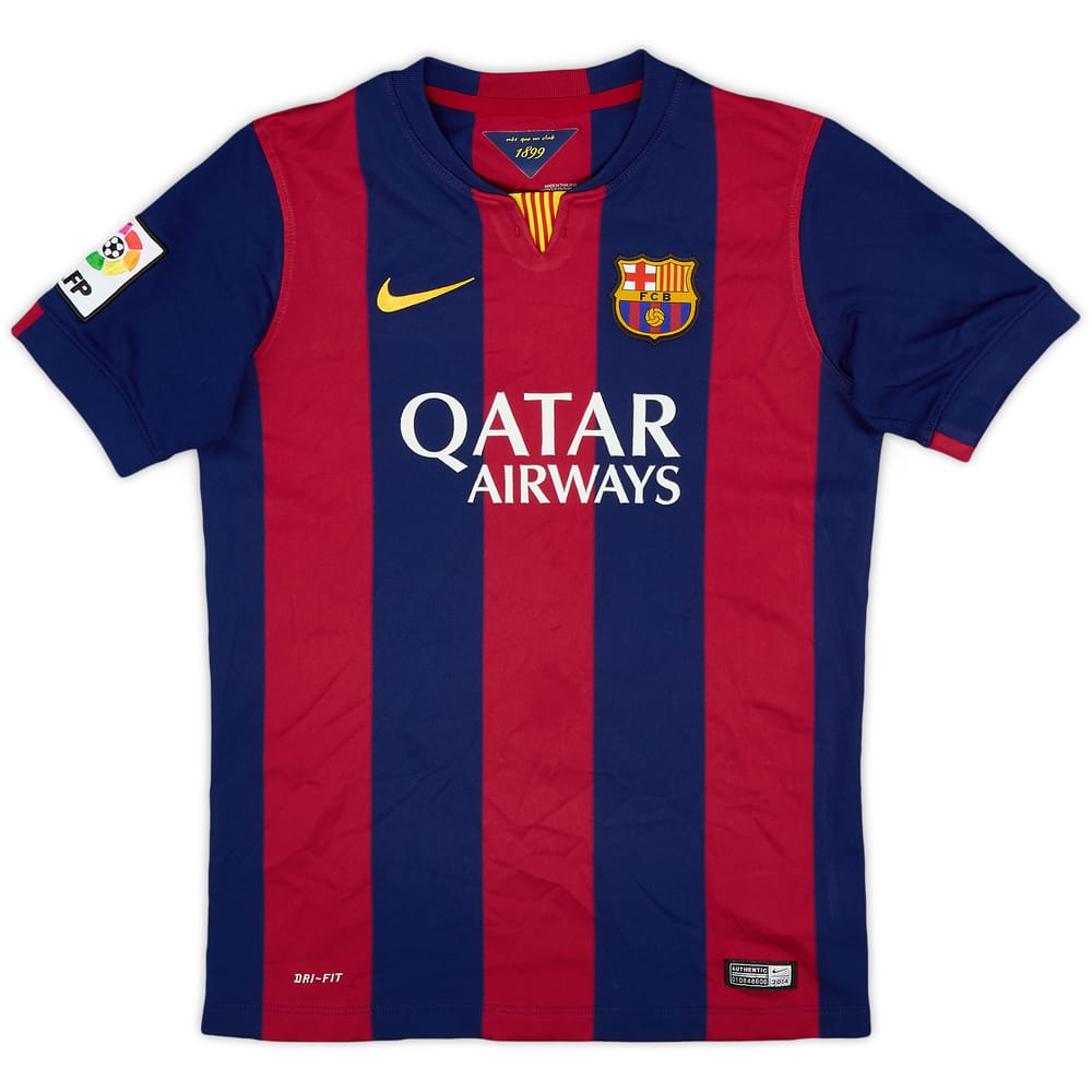 2014-15 Barcelona Home Shirt - 9/10 - (L.Boys)