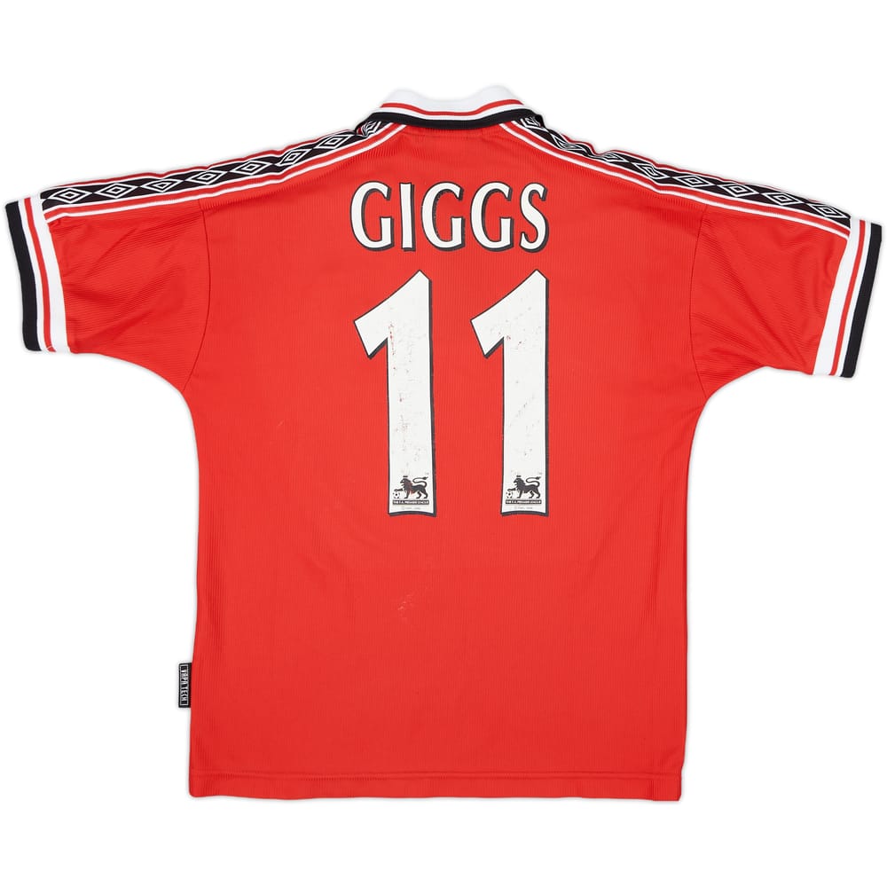 1998-00 Manchester United Home Shirt Giggs #11 - 6/10 - (L.Boys)
