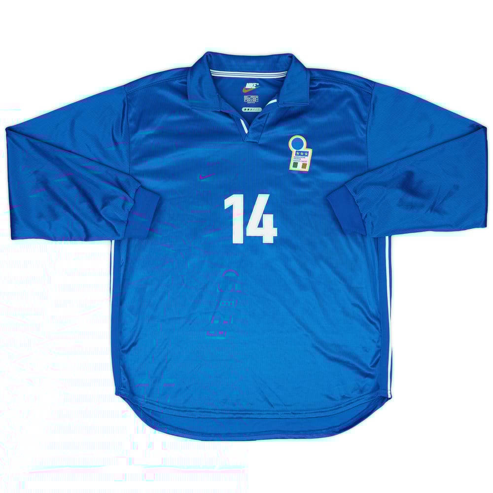1997-98 Italy Match Issue Home L/S Shirt #14
