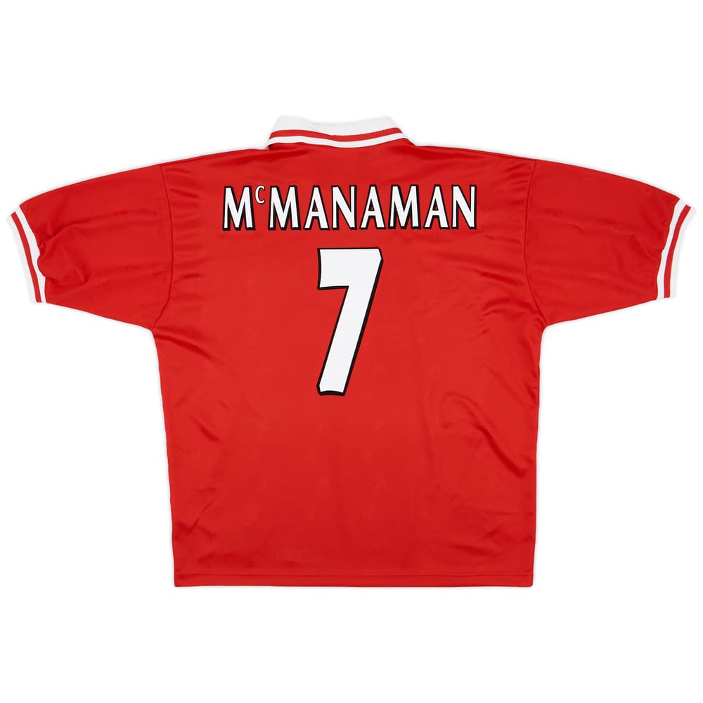 1996-98 Liverpool Home Shirt McManaman #7 - 9/10 - (XL)