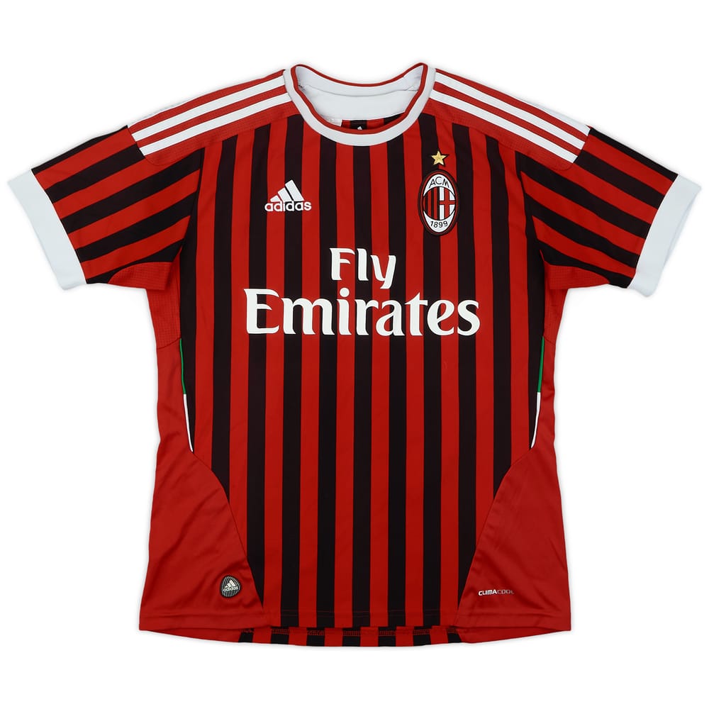 2011-12 AC Milan Home Shirt - 7/10 - (XL.Boys)