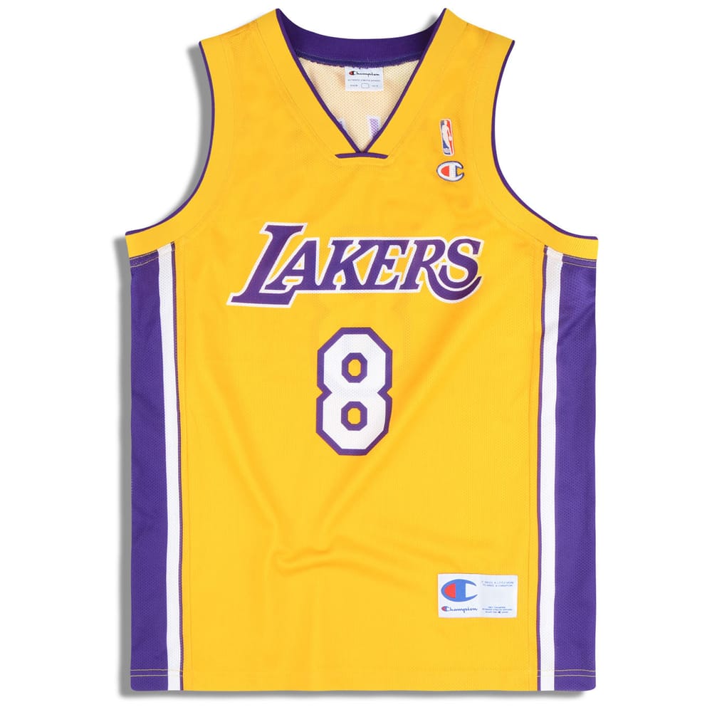 1999-06 LA Lakers Bryant #8 Champion Jersey (Home) XL