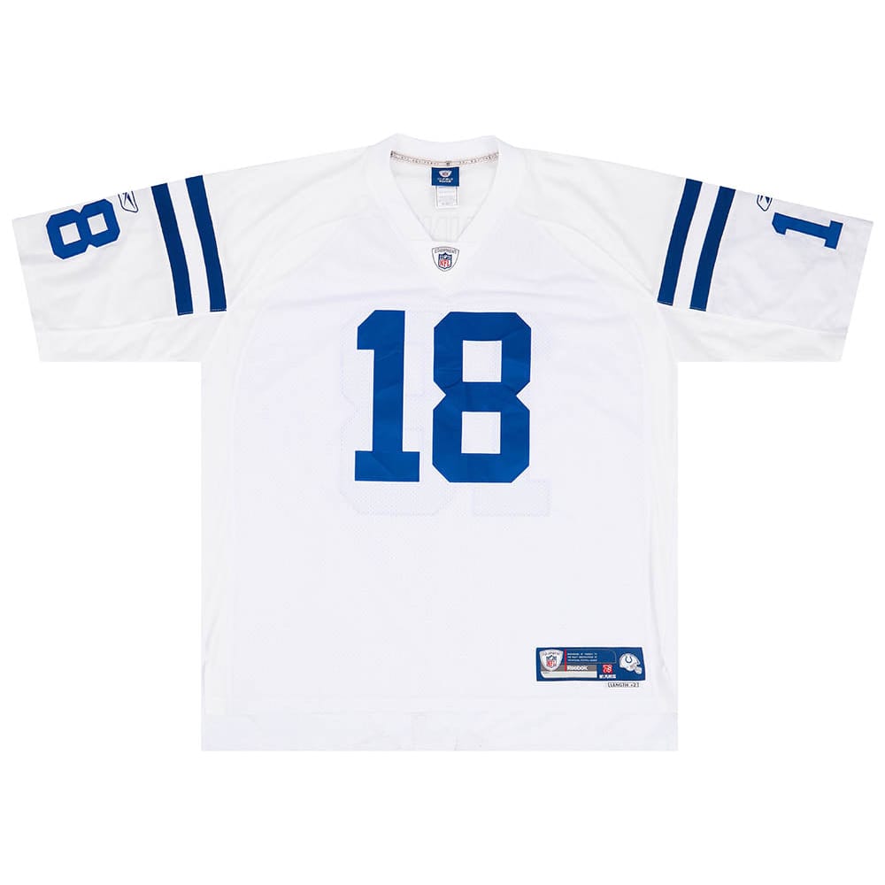 2008-11 Indianapolis Colts Manning #18 Reebok Premier Jersey (Away) XXL