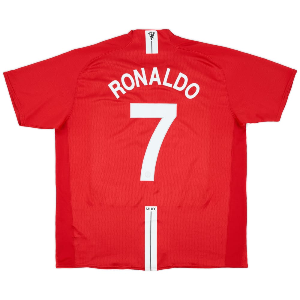 2007-09 Manchester United Home Shirt Ronaldo #7 - 9/10 - (XXL)
