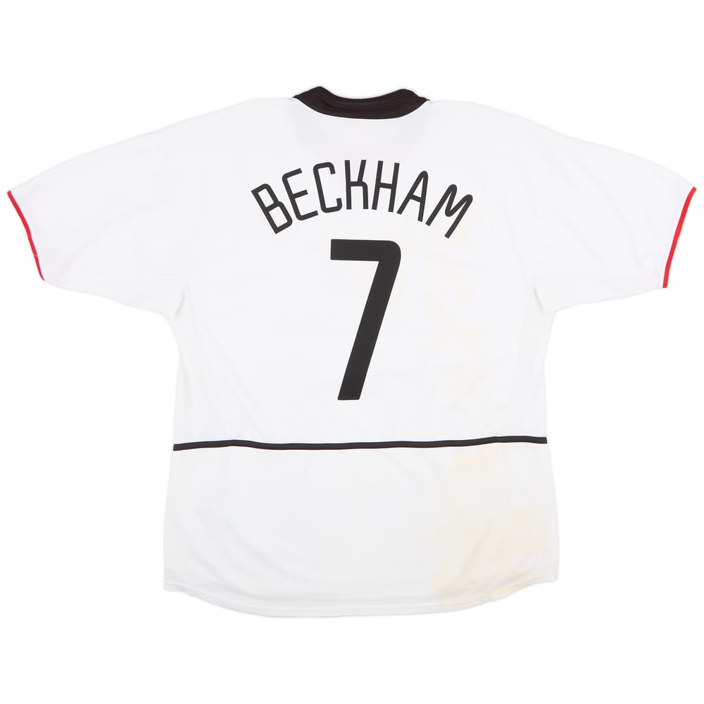 2002-03 Manchester United Away Shirt Beckham #7 - 8/10 - (XL)