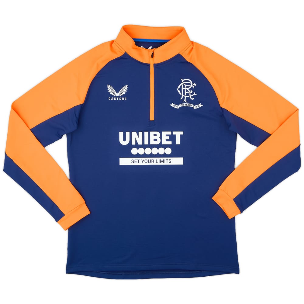 2022-23 Rangers Castore 1/4 Zip Training Top - 8/10 - (M)