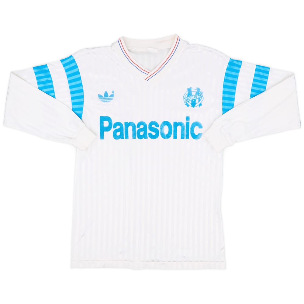 1990-91 Olympique Marseille Home L/S Shirt - 8/10 - (M)