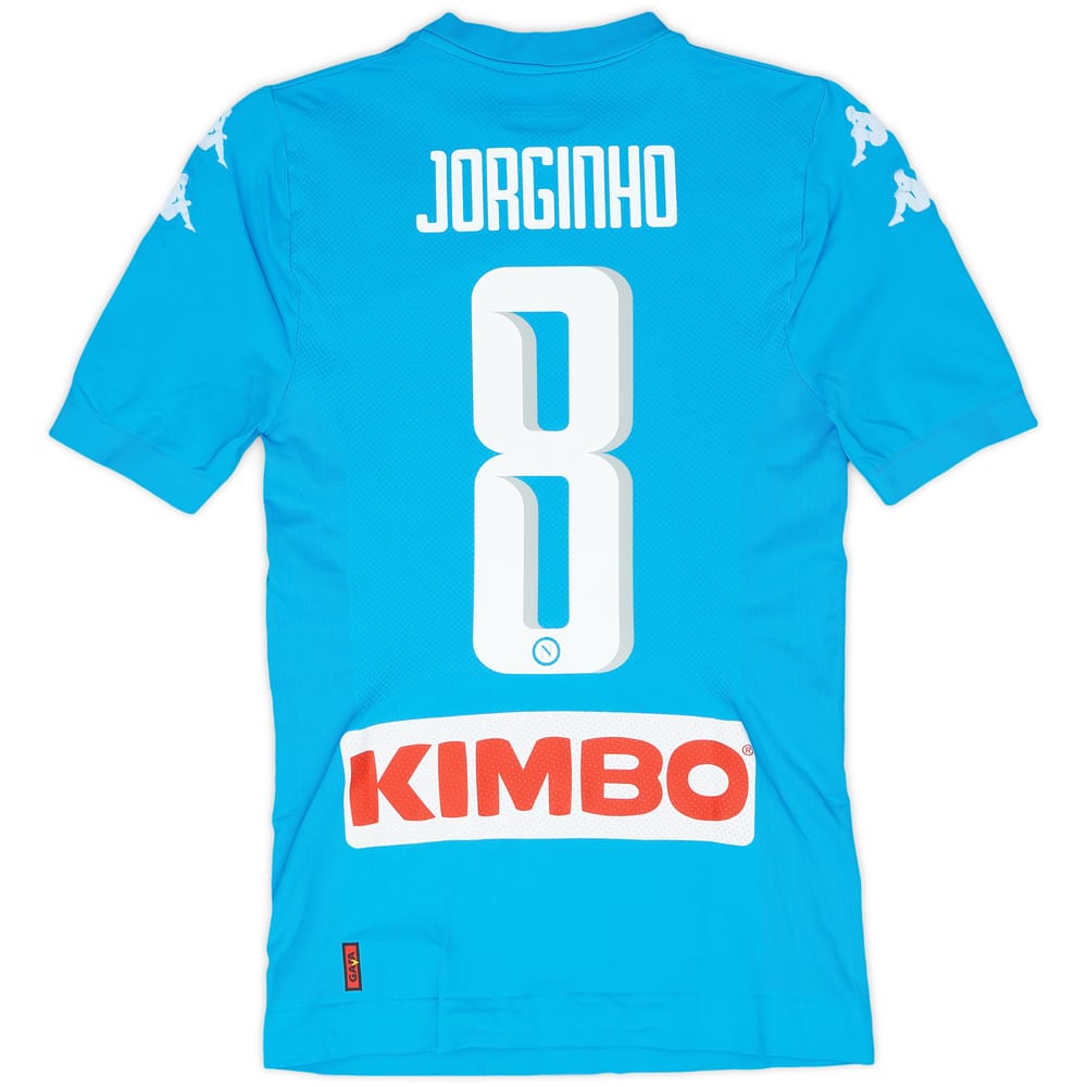 2016-17 Napoli Authentic Home Shirt Jorginho #8 - 9/10 - (M/L)