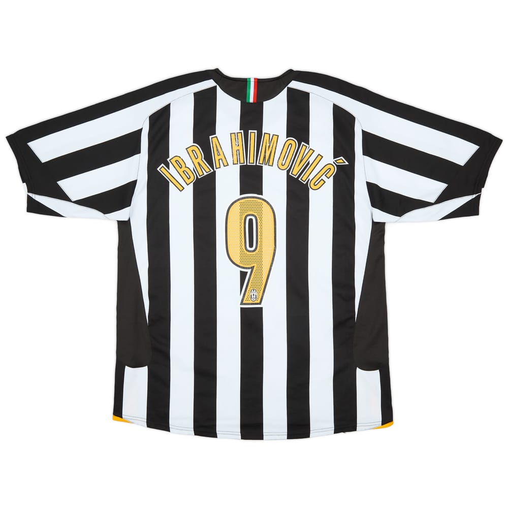 2005-06 Juventus Home Shirt Ibrahimovic #9 - 5/10 - (XL)