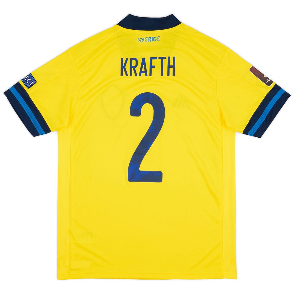 2021 Sweden Match Issue Home Shirt Krafth #2