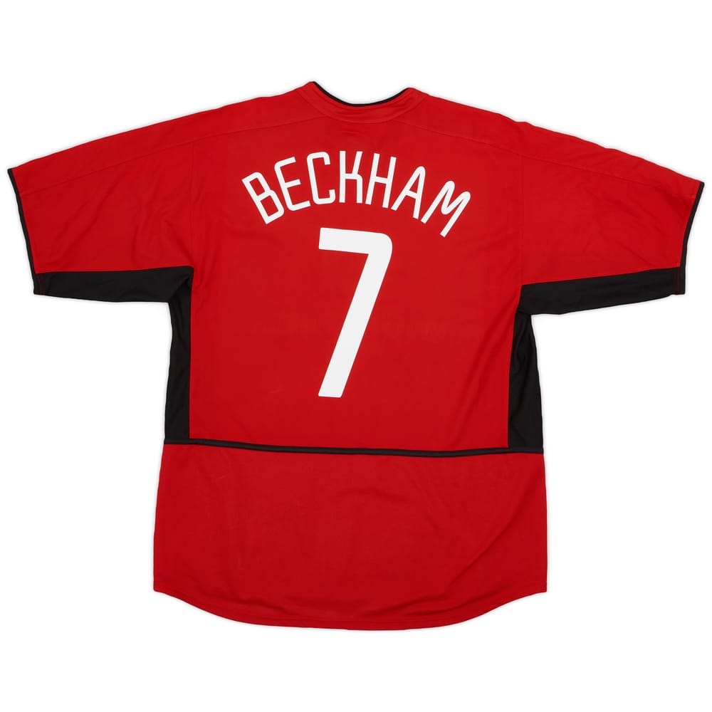 2002-04 Manchester United Home Shirt Beckham #7 - 9/10 - (L)