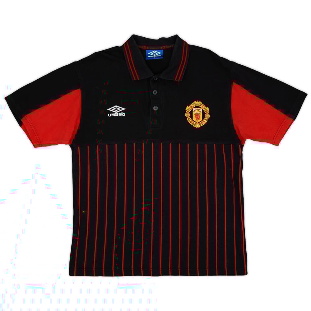 1998-99 Manchester United Umbro Polo Shirt - 9/10 - (M)