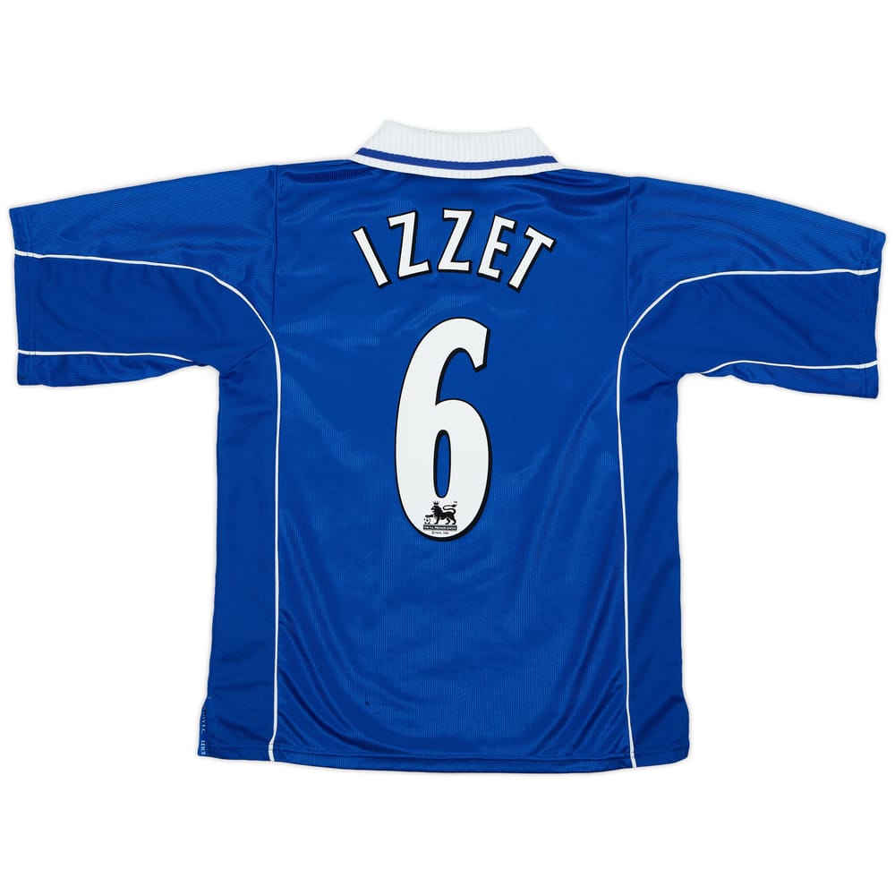 2001-02 Leicester Home Shirt Izzet #6 - 9/10 - (M)