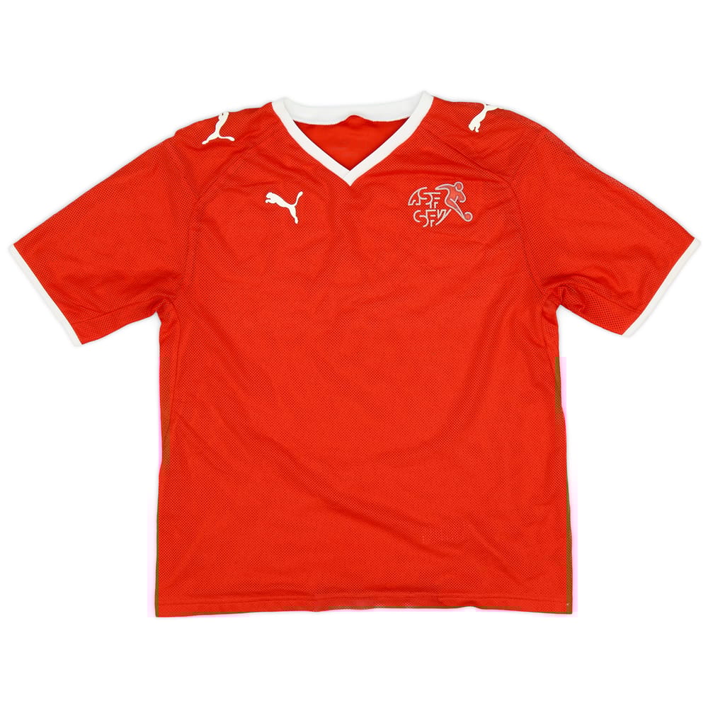 2008-10 Switzerland Signed Home Shirt - 8/10 - (XL.Boys)