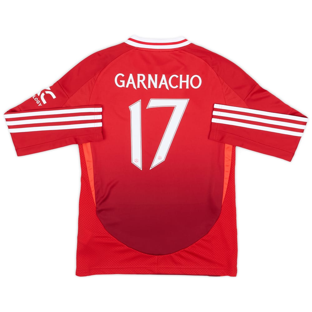 2024-25 Manchester United Home L/S Shirt Garnacho #17 (KIDS)