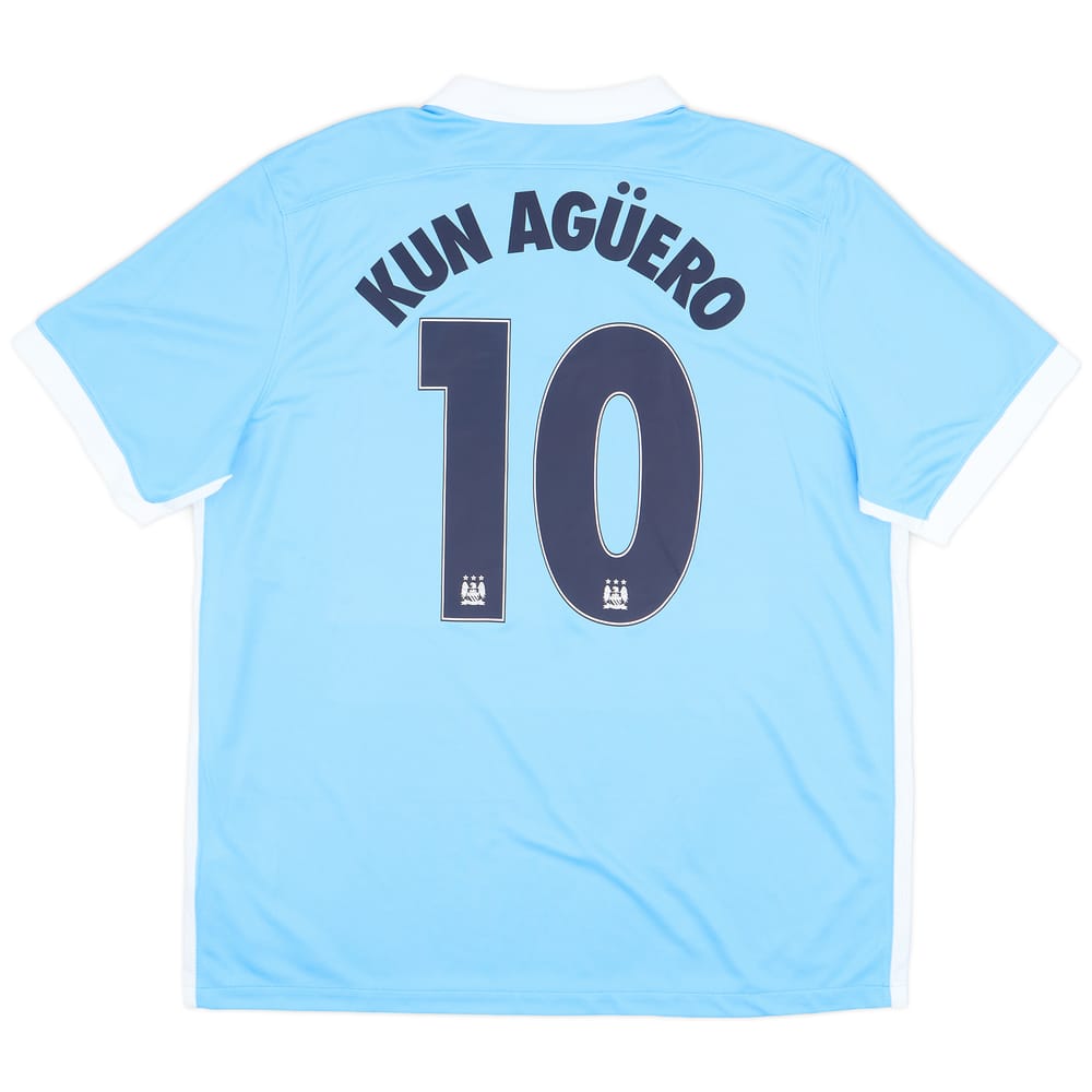 2015-16 Manchester City Home Shirt Kun Aguero #10 (XL)