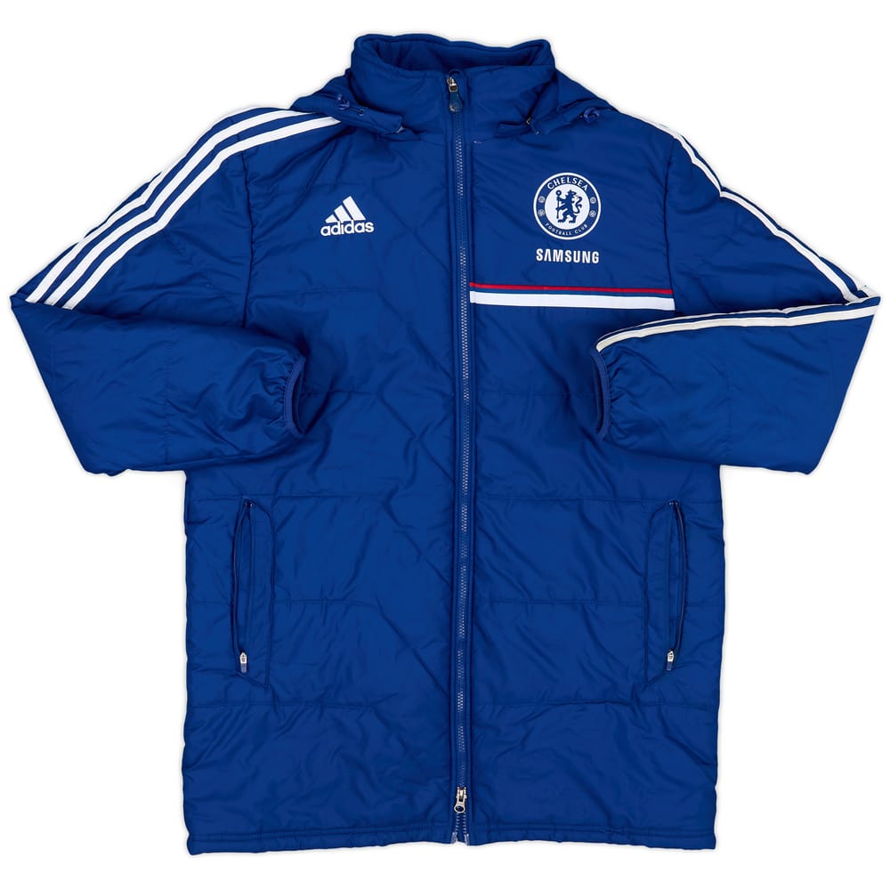 2013-14 Chelsea adidas Padded Bench Coat - 8/10 - (M/L)