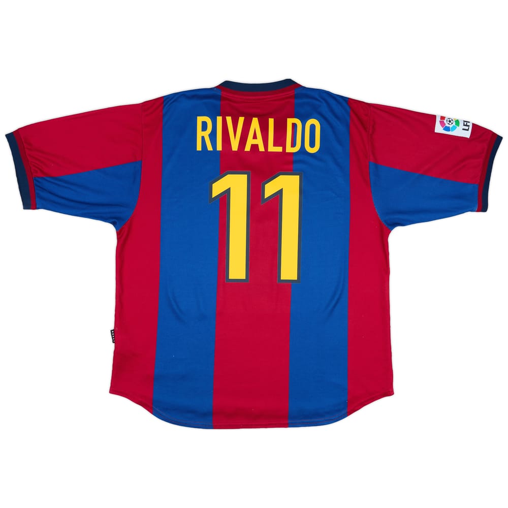 1998-00 Barcelona Home Shirt Rivaldo #11 - 8/10 - (XL)