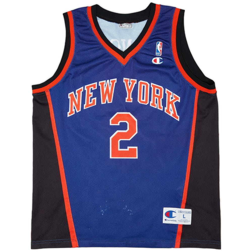 1997-01 New York Knicks Johnson #2 Champion Jersey (Away) L