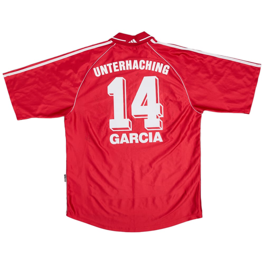 1999-00 Unterhaching Signed Home Shirt Garcia #14 - 9/10 - (XL)