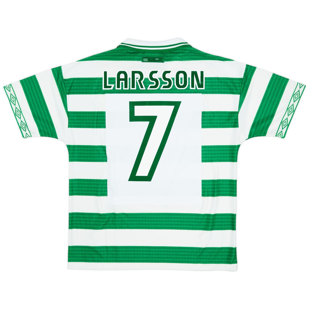 1997-99 Celtic Home Shirt Larsson #7 - 9/10 - (M)