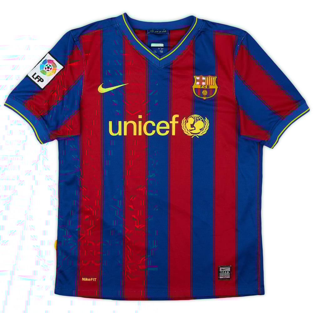 2009-10 Barcelona Home Shirt - 9/10 - (L.Boys)