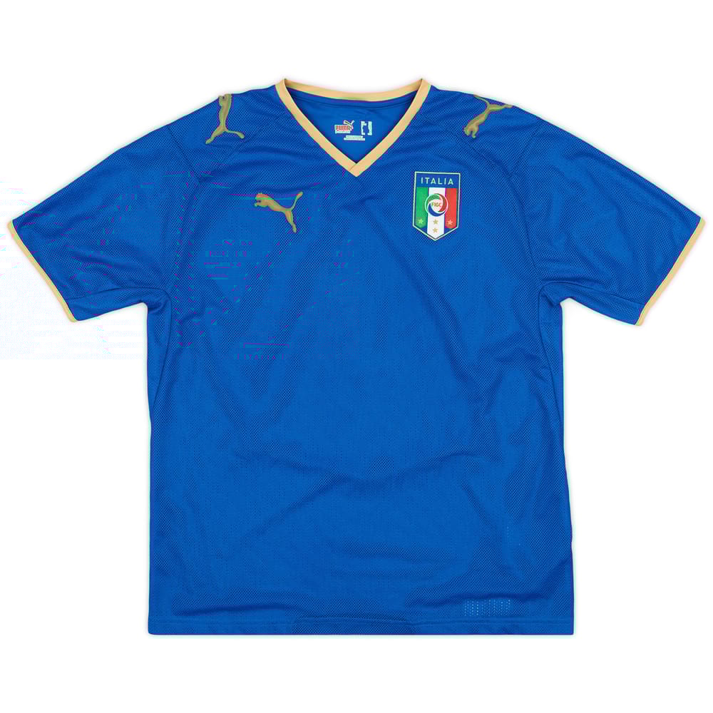2007-08 Italy Home Shirt - 9/10 - (YXL)