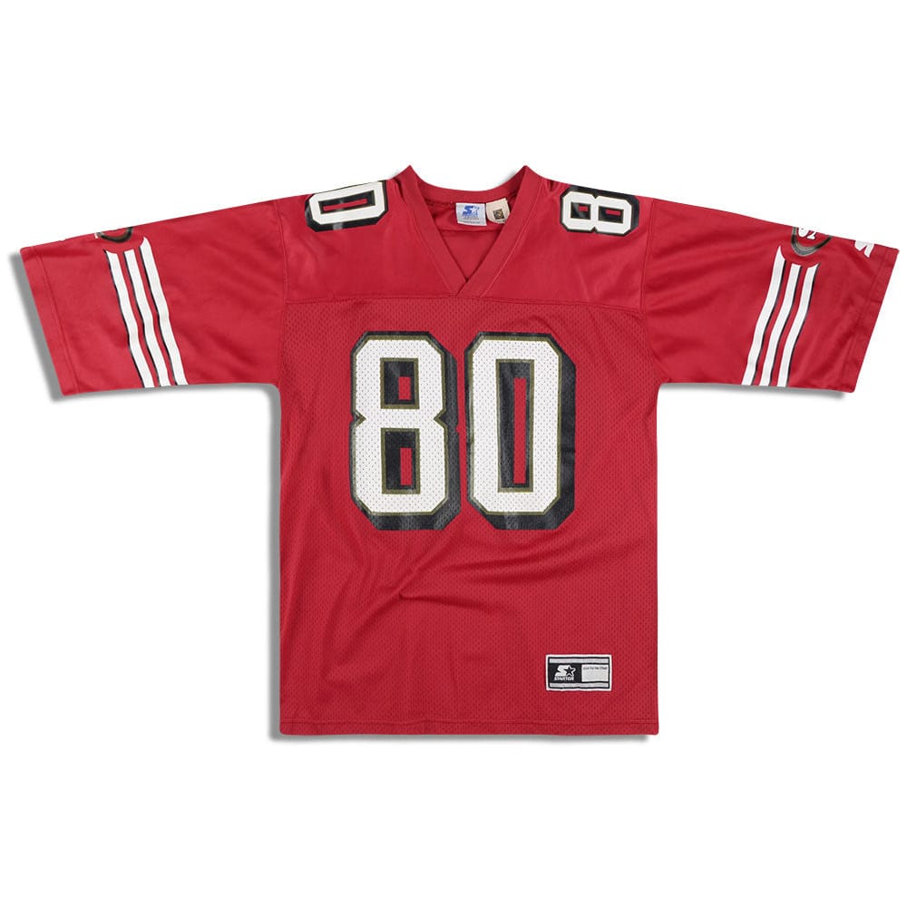 1996-00 San Francisco 49ers Rice #80 Starter Jersey (Home) XL