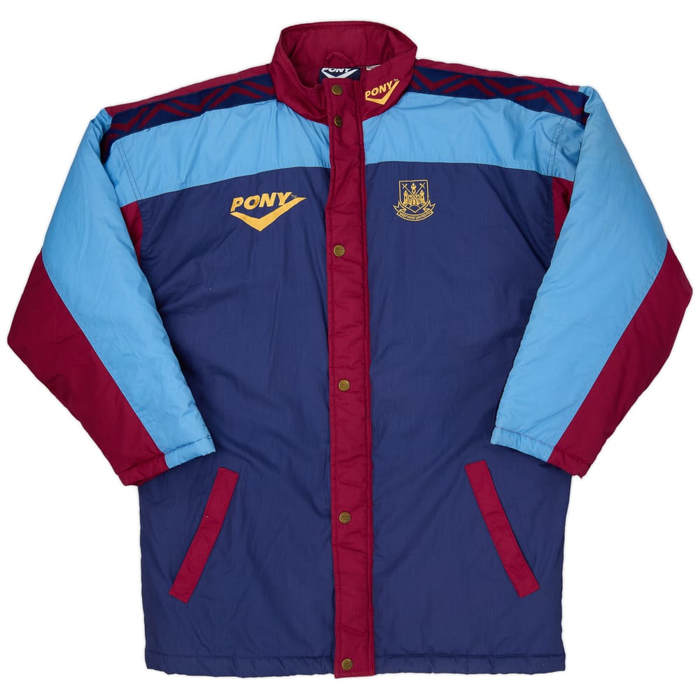 1995-96 West Ham Pony Padded Bench Coat - 9/10 - (L)