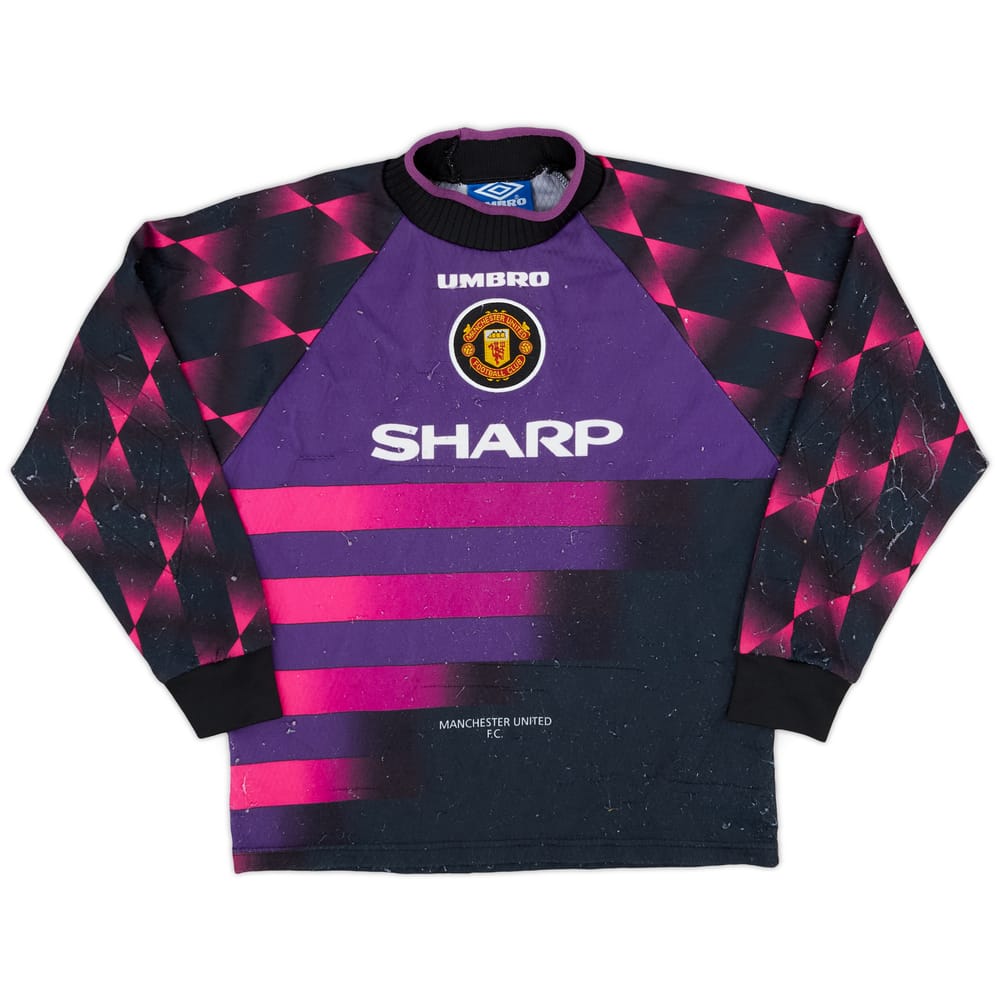 1996-97 Manchester United Purple GK Shirt - 5/10 - (L.Boys)