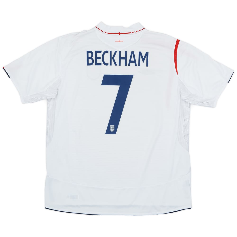 2005-07 England Home Shirt Beckham #7 - 5/10 - (XXL)