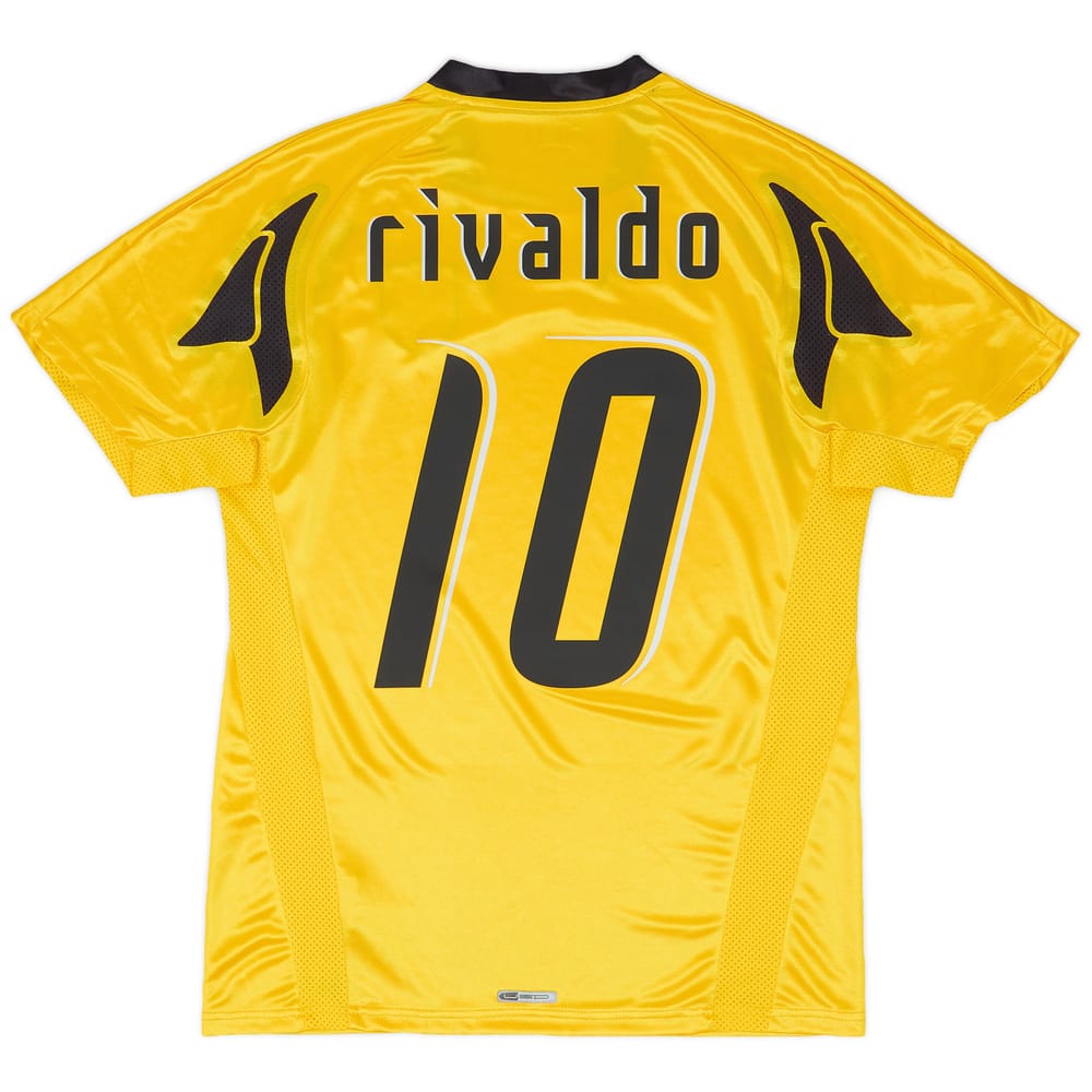 2007-08 AEK Athens Home Shirt Rivaldo #10 - 8/10 - (S)