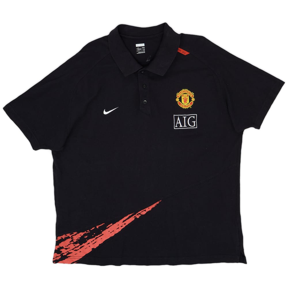 2007-08 Manchester United Nike Polo Shirt - 8/10 - (XXL)
