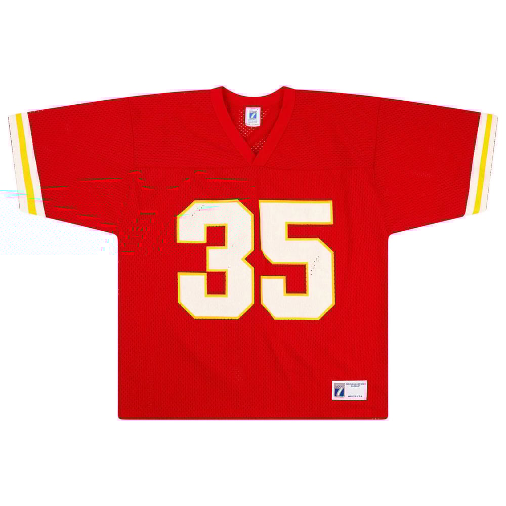 1990-92 Kansas City Chiefs Okoye #35 Logo 7 Jersey (Home) M