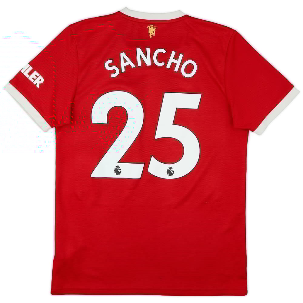 2021-22 Manchester United Home Shirt Sancho #25 - 7/10 - (M)