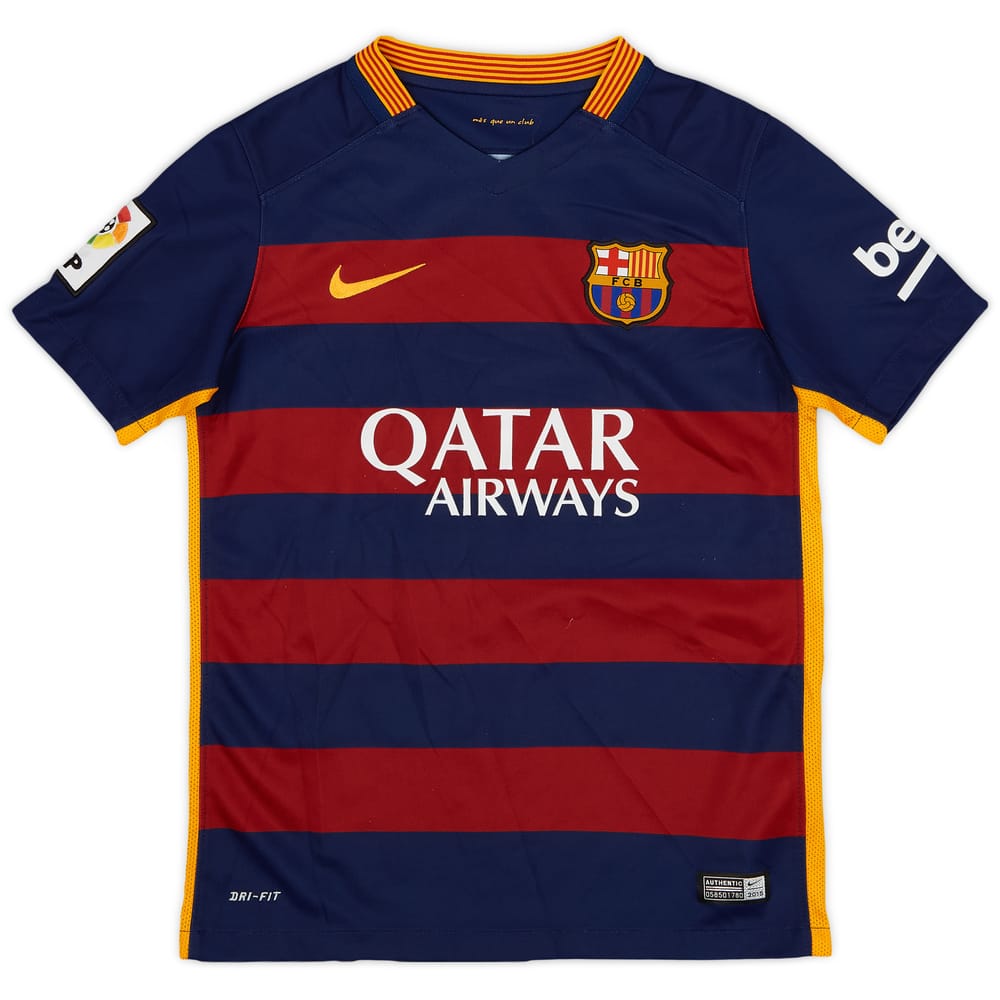 2015-16 Barcelona Home Shirt - 8/10 - (M.Boys)
