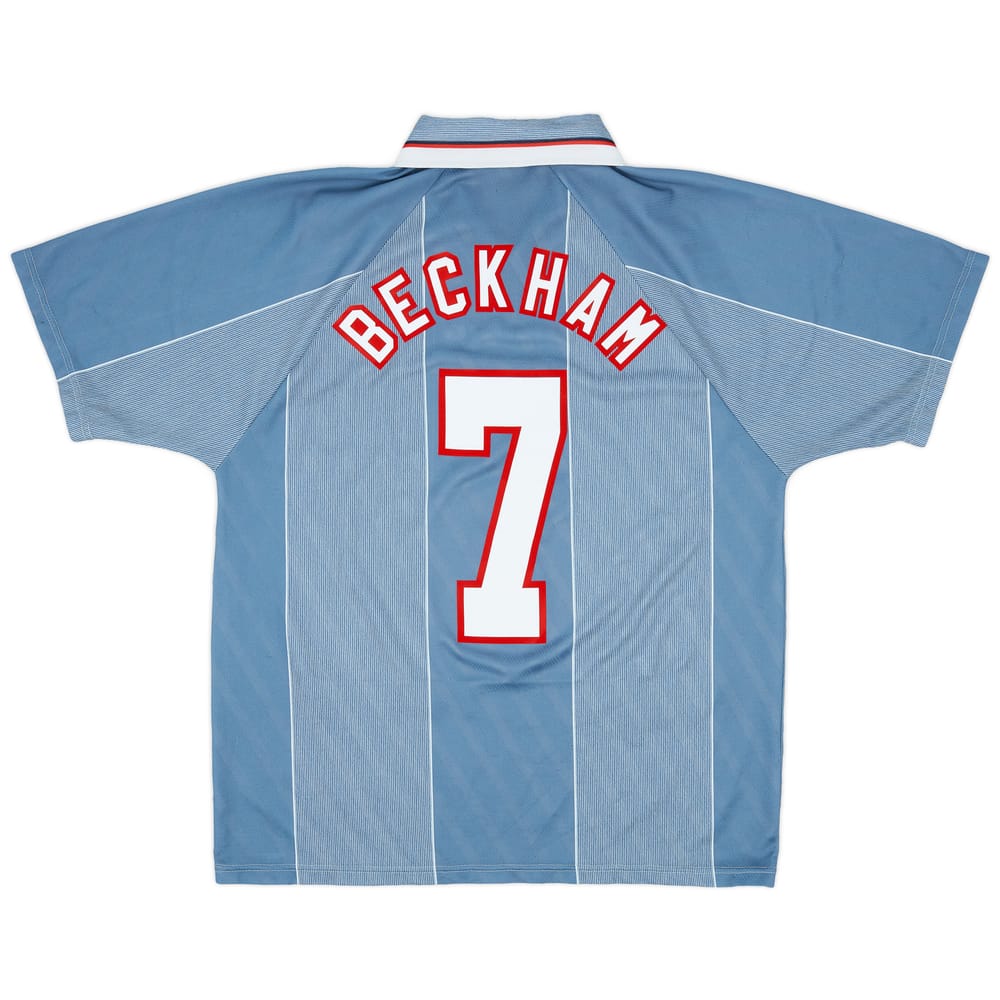 1996-97 England Away Shirt Beckham #7 - 6/10 - (L)