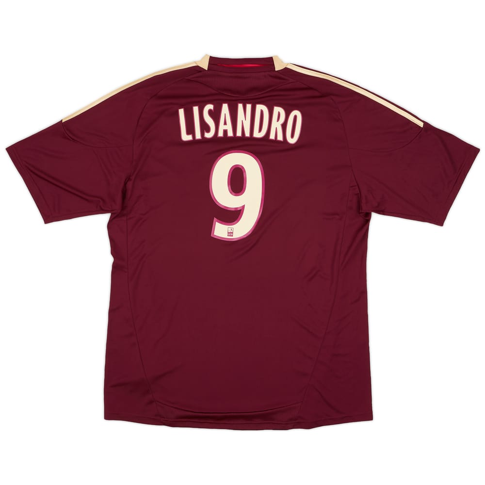 2010-11 Lyon Away Shirt Lisandro #9 - 9/10 - (XL)