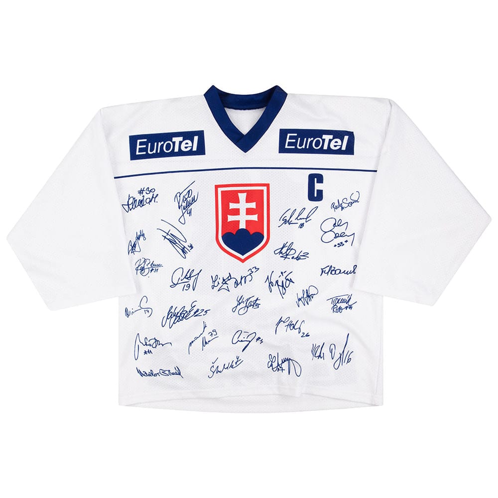 2000s Slovakia National Hockey Team Satan #18 Jersey (Home) XL