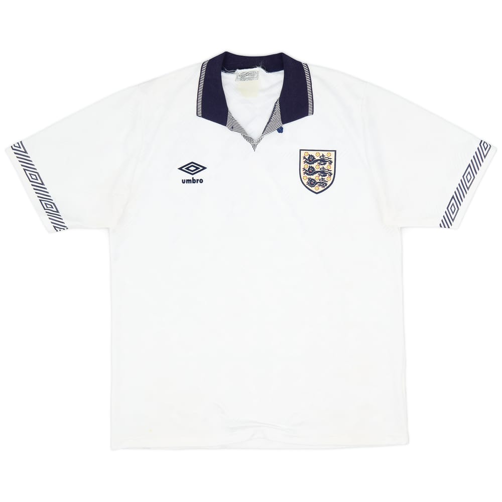 1990-92 England Home Shirt - 9/10 - (M)